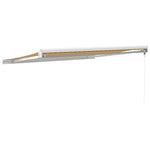 Retractable Awning Yellow and White 3.5x2.5 m Fabric and Aluminium 3154532