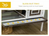 Wooden Rabbit Hutch, Guinea Pig Cage, with Removable Tray, Openable Roof T3398P555852