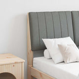 Upholstered Headboard Dark Grey 120 cm Solid Pine Wood 879405