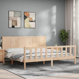 Bed Frame without Mattress 200x200 cm Solid Wood Pine 3192641