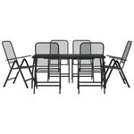 ZNTS 7 Piece Garden Dining Set Anthracite Metal Mesh 3211822