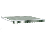 Retractable Awning Green and White 3 x 2 m 3418903