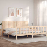 Bed Frame without Mattress 200x200 cm Solid Wood Pine 3192966