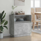 LED Sideboard Concrete grey 71 x 34.5 x 75 cm Engineered Wood 869653