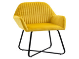 Modern Arm Chair Upholstered Accent Chair with Metal Base for Living Room Yellow T3398P328183