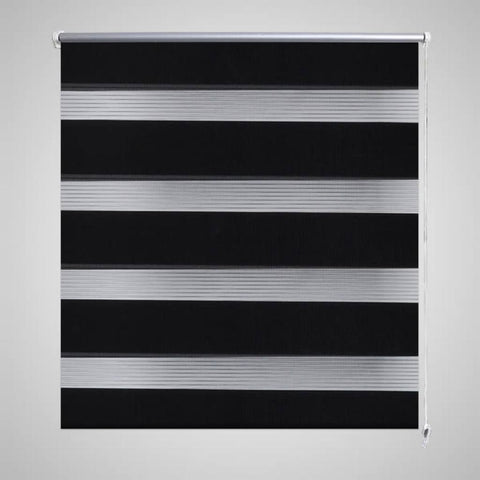 ZNTS Zebra Blind 120 x 175 cm Black 240216