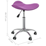 Salon Spa Stool Purple Faux Leather 323691