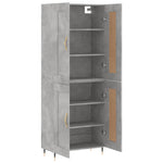 Highboard Concrete Grey 69.5x34x180 cm Engineered Wood 3199669