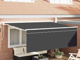 Retractable Awning Retractable Anthracite 300 x 200 cm Fabric 3329511