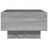 Coffee Table with LED Grey Sonoma 50x50x30 cm Engineered Wood 847509