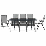 Garden Dining Set Folding 9 pcs Anthracite Steel 3378835