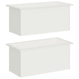 Garden Planter with LED 2 pcs White 40 x 80 x 40 cm Steel 8008157