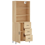 Highboard Sonoma Oak 69.5x34x180 cm Engineered Wood 3189464