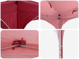 Pop-up Party Tent 192 x 192 x 245 cm Burgundy 42019829