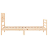 Bed Frame without Mattress Single Solid Wood 3194406