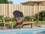 Garden Adirondack Chair Natural Solid Teak Wood 42041357