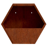 Wall Planters 2 pcs Rusty Corten Steel 46x10x40 cm 823685