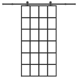 Sliding Door with Hardware Set 102x205 cm ESG Glass&Aluminium 3332856