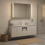Bathroom Cabinet Set 4 pcs White Engineered Wood 3406423