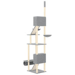 Floor to Ceiling Cat Tree Light Grey 277-303 cm 171613