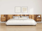 Headboard with Cabinet 3 pcs Old Wood Engineered Wood 3415682