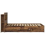 Bed Frame with Storage Old Wood 80 x 200 cm Engineered Wood 3434000