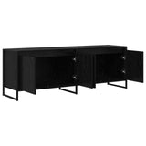 TV Cabinet Black Oak 140 x 36 x 49.5 cm Engineered Wood 886510