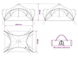 Party Tent with Roof Grey and Orange 400 x 400 x 320 cm 42028617