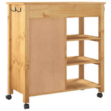 Kitchen Trolley MONZA 84x40x88.5 cm Solid Wood Pine 376112