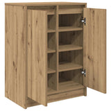 Shoe Cabinet Artisan Oak 57x34x76 cm Engineered Wood 861876