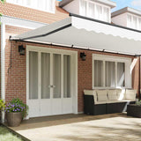 Retractable Awning White 600 x 350 cm Polyester and Steel 3331761