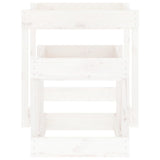 Sand Tables 2 pcs White Solid Wood Pine 825052