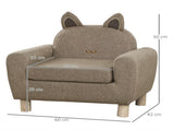 Kids Sofa Toddler Chair Children Armchair for Preschool Bedroom Playroom with Ear Modeling Wood T3398P347653