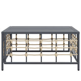 Garden Table Anthracite 70x70x34 cm Poly Rattan 364133