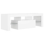 TV Cabinet with LED Lights White 120x35x40 cm 804346