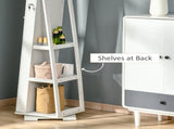 360&deg Swivel Jewellery Cabinet, Free Standing Full Length Mirror with Storage, Lockable Jewellery T3398P344740