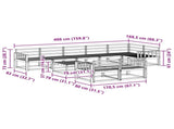 Outdoor Sofa Set 9 pcs Natural Solid Acacia Wood 3367782