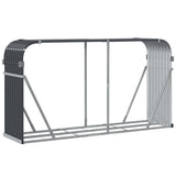 Log Holder Anthracite 180x45x100 cm Galvanised Steel 364564