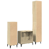3 Piece Bathroom Furniture Set Sonoma Oak Engineered Wood 3282655
