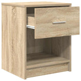 Bedside Cabinets 2 pcs with Drawer Sonoma Oak 40x34x50 cm 858772