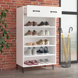 Shoe Cabinet White 60x35x105 cm Engineered Wood 812789