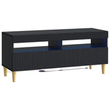 LED TV Cabinet Black Engineered Wood 896766