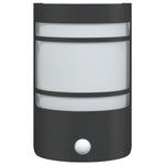ZNTS Outdoor Wall Lights with Sensors 2pcs Black Stainless Steel 4006301