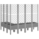 Garden Planter with Trellis Light Grey 160x120x142 cm PP 367937