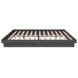 Bed Frame without Mattress Grey Solid Wood 140x190 cm 819954