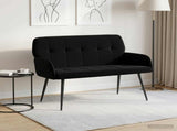 2 Seater Sofa with Metal Legs 2-Seater Black Velvet 42051057