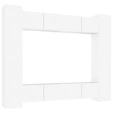 ZNTS 8 Piece TV Cabinet Set White Engineered Wood 3114230