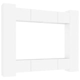 8 Piece TV Cabinet Set White Engineered Wood 3114230