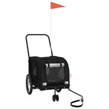 Pet Bike Trailer Black Oxford Fabric and Iron 93898