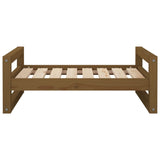 Dog Bed Honey Brown 75.5x55.5x28 cm Solid Pine Wood 821480